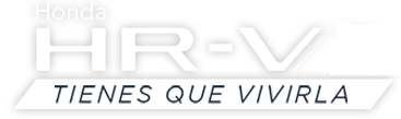 Logotipo "Tienes que vivirla" del Honda HR-V en color blanco
