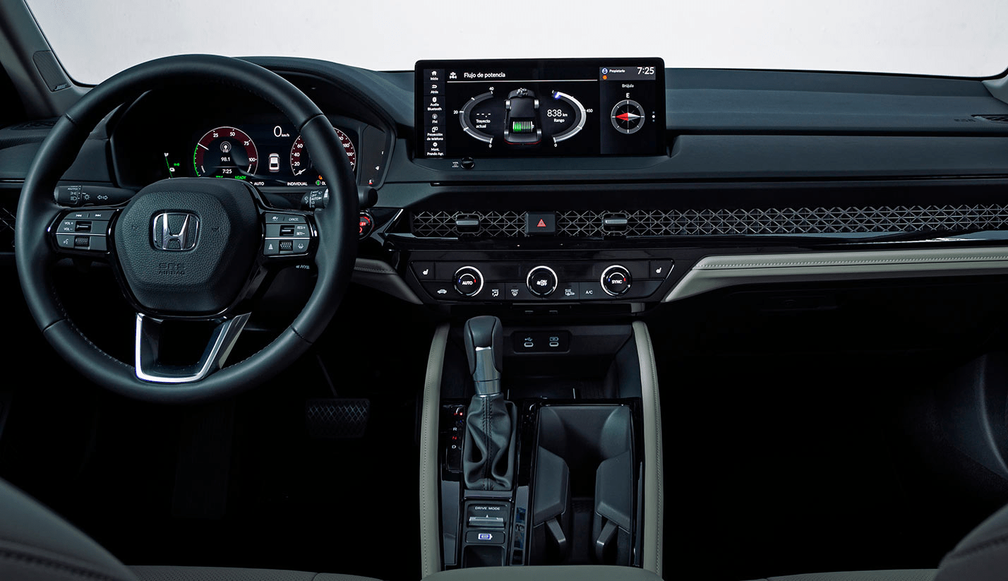 dalton-honda-accord-hybrid-tablero-volante Dalton Honda Accord Hybrid 2025, vista del tablero y volante